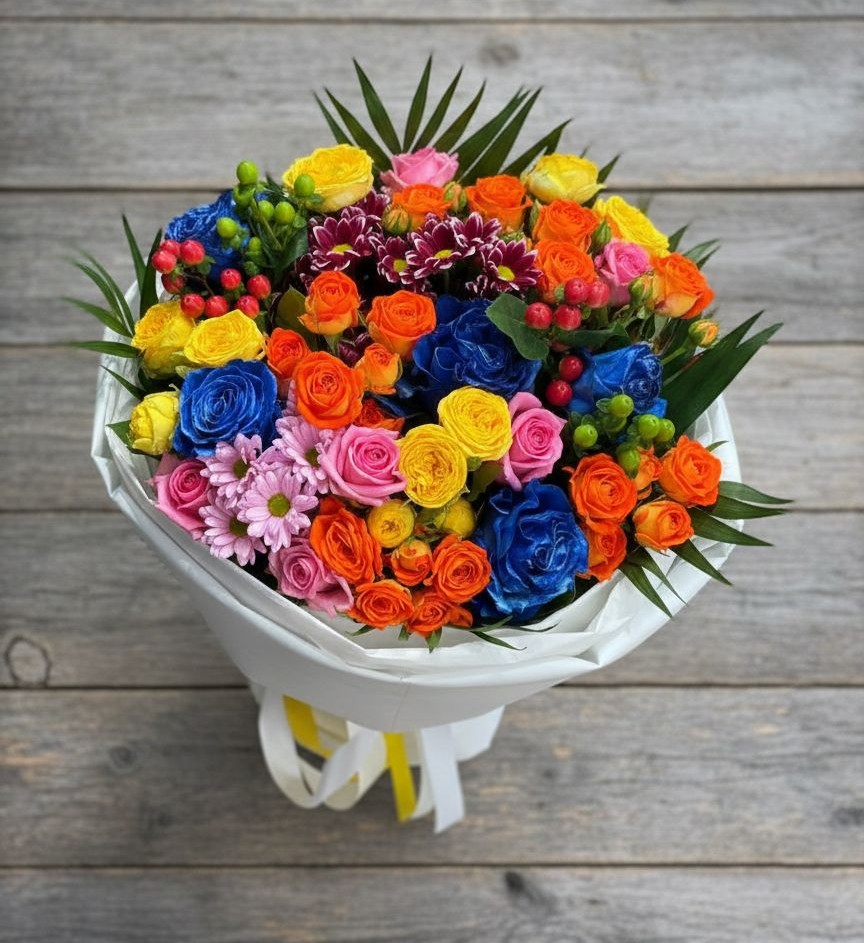 Букет цветов из: Розы и Хризантемы в Поворино