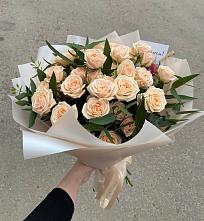Букет Кремовые розы Латте в Поворино