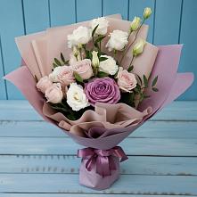 Букет цветов из:  Розы и Лизиантусы #REPLACE_PRED# Поворино