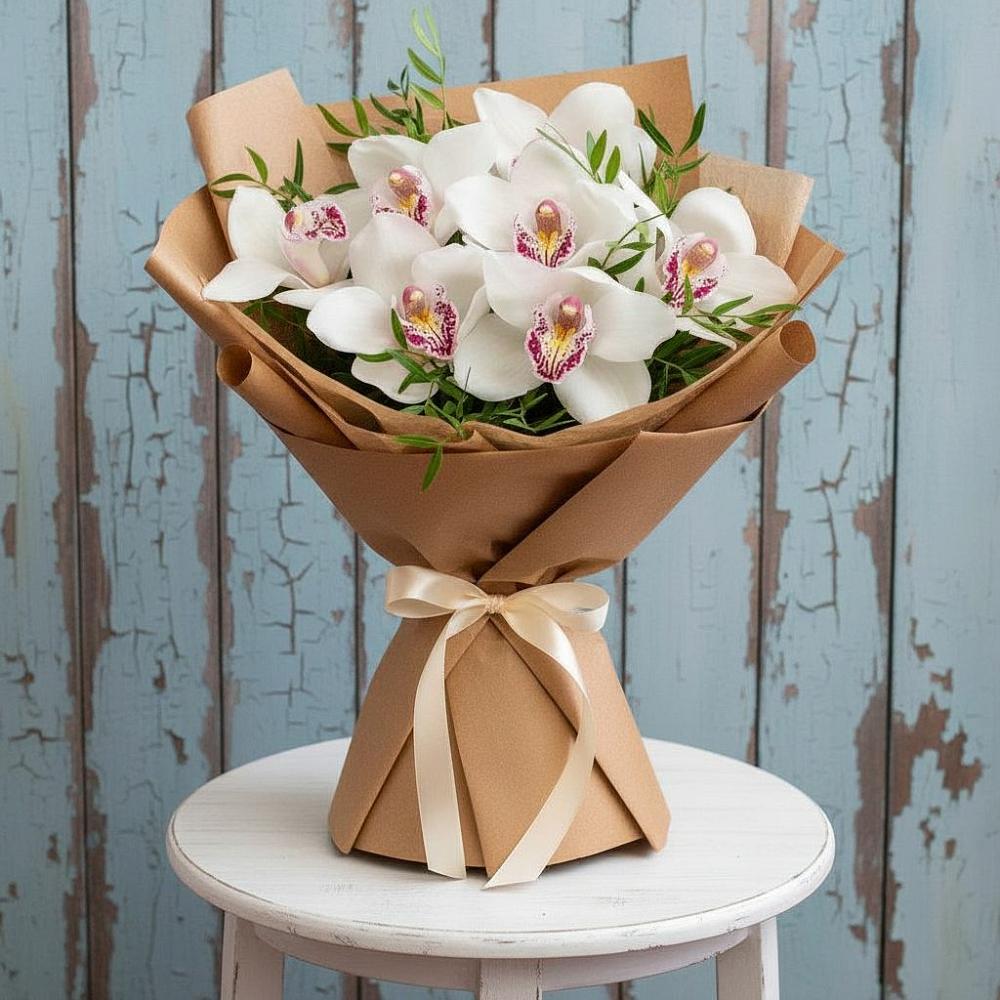 Букет цветов из: Орхидеи и Розы в Поворино