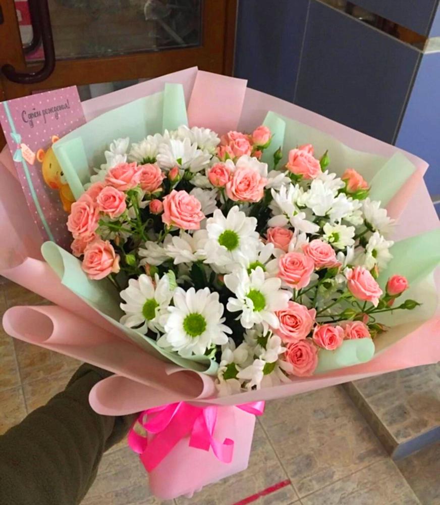 Букет цветов из: Розы и Хризантемы в Поворино