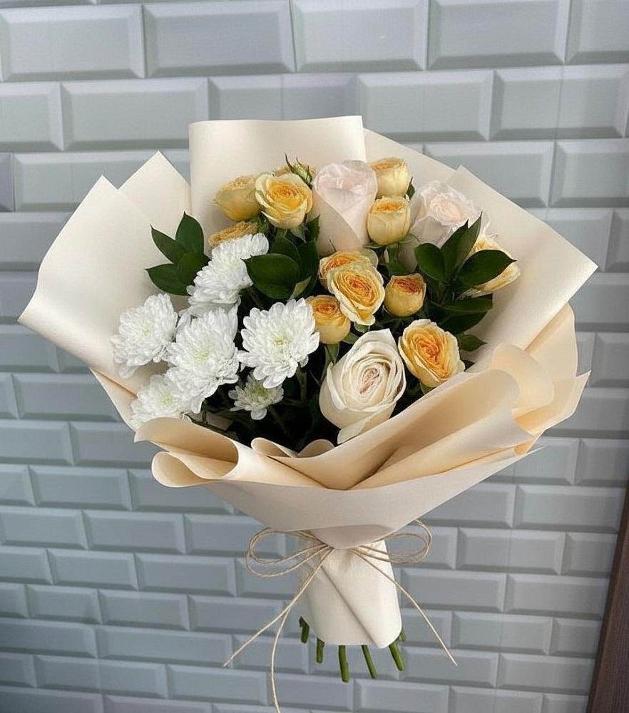 Букет цветов из: Розы и Хризантемы в Поворино