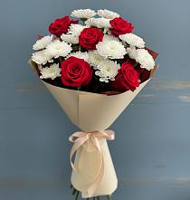 Букет цветов из:  Розы и Хризантемы в Поворино