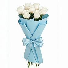 Букет 7 белых роз Проуд в Поворино