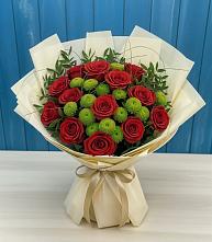 Букет цветов из:  Розы и Хризантемы в Поворино