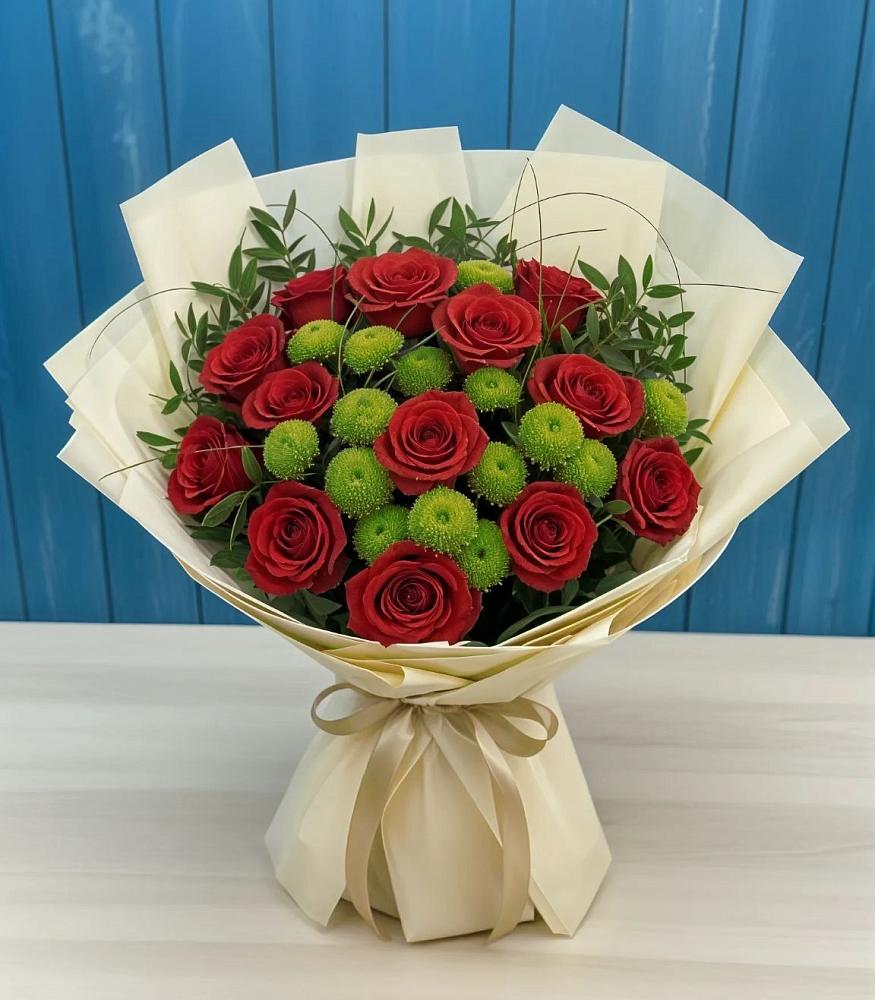 Букет цветов из: Розы и Хризантемы в Поворино