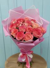 Букет 15 Розовых роз Равель в Поворино