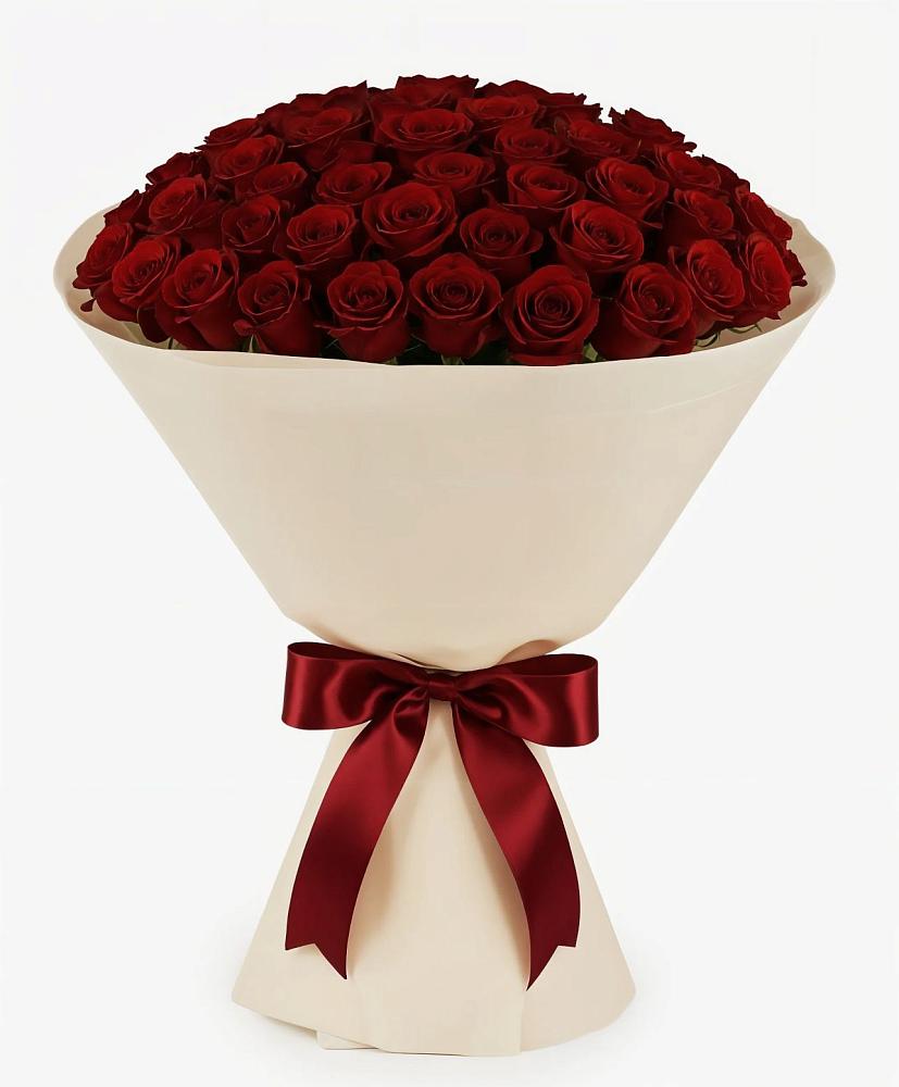 Букет 101 Бордовая роза Блэк Бакарра в Поворино