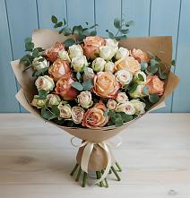 Букет цветов из:  Альстромерии и Розы в Поворино